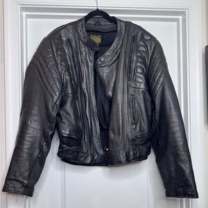 Vintage Leather Protech Apparel Motorcycle Jacket Sz 44